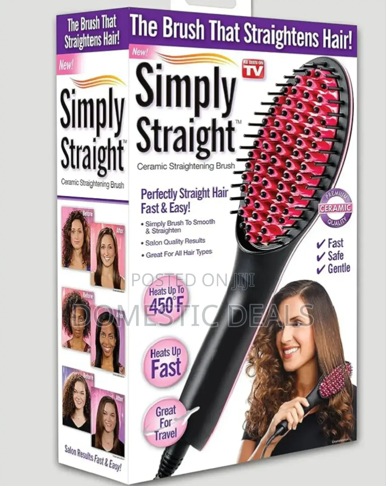 Ceramic Hair Straightener Brush