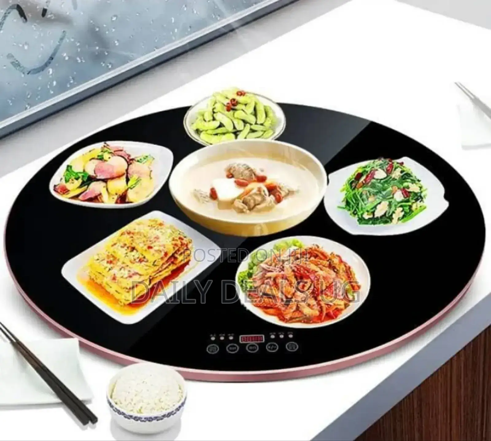 Round Rotating Food Warmer