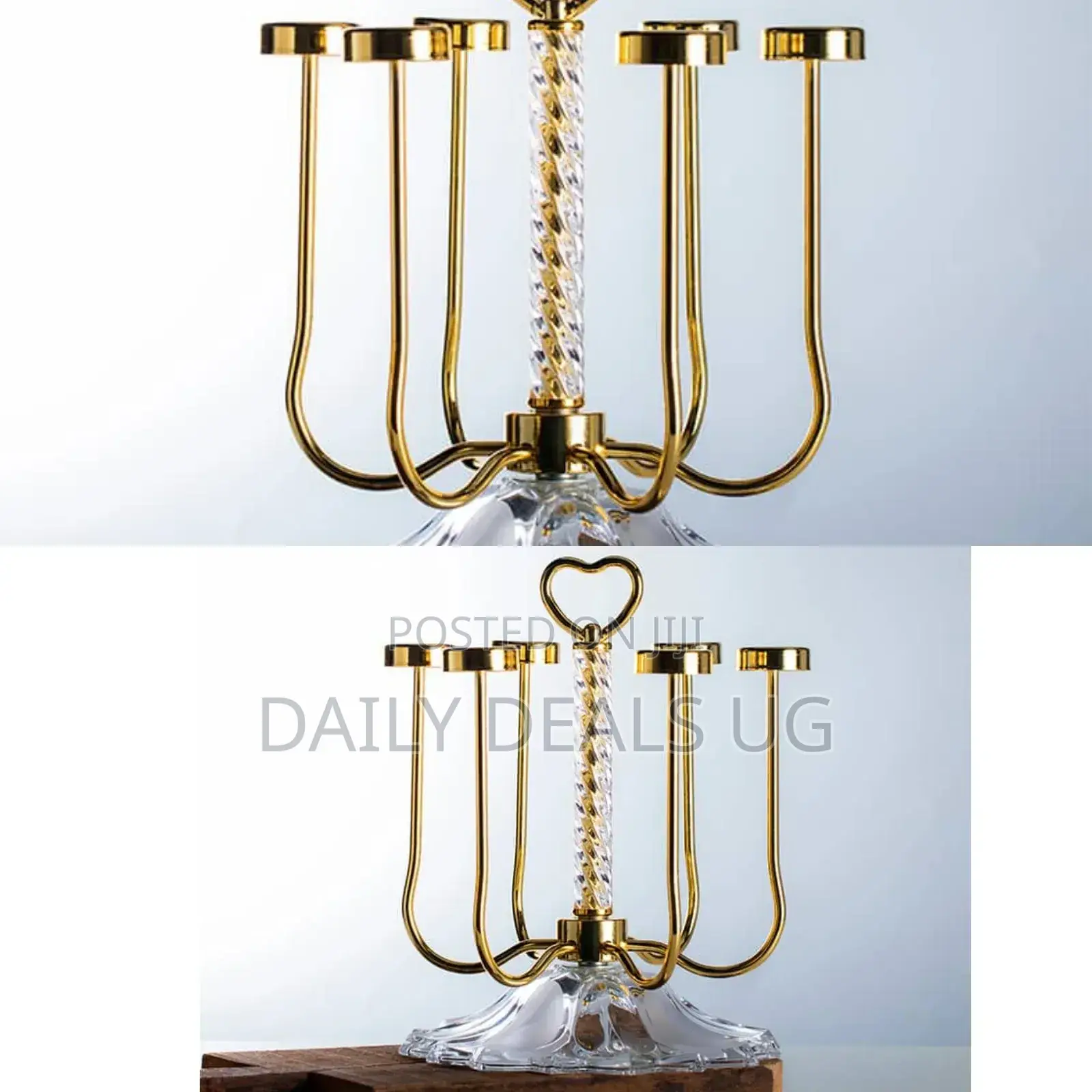 Rotating Gold Glass Holder