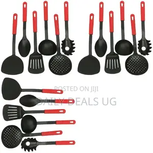 Black and Red Silicone Utensils