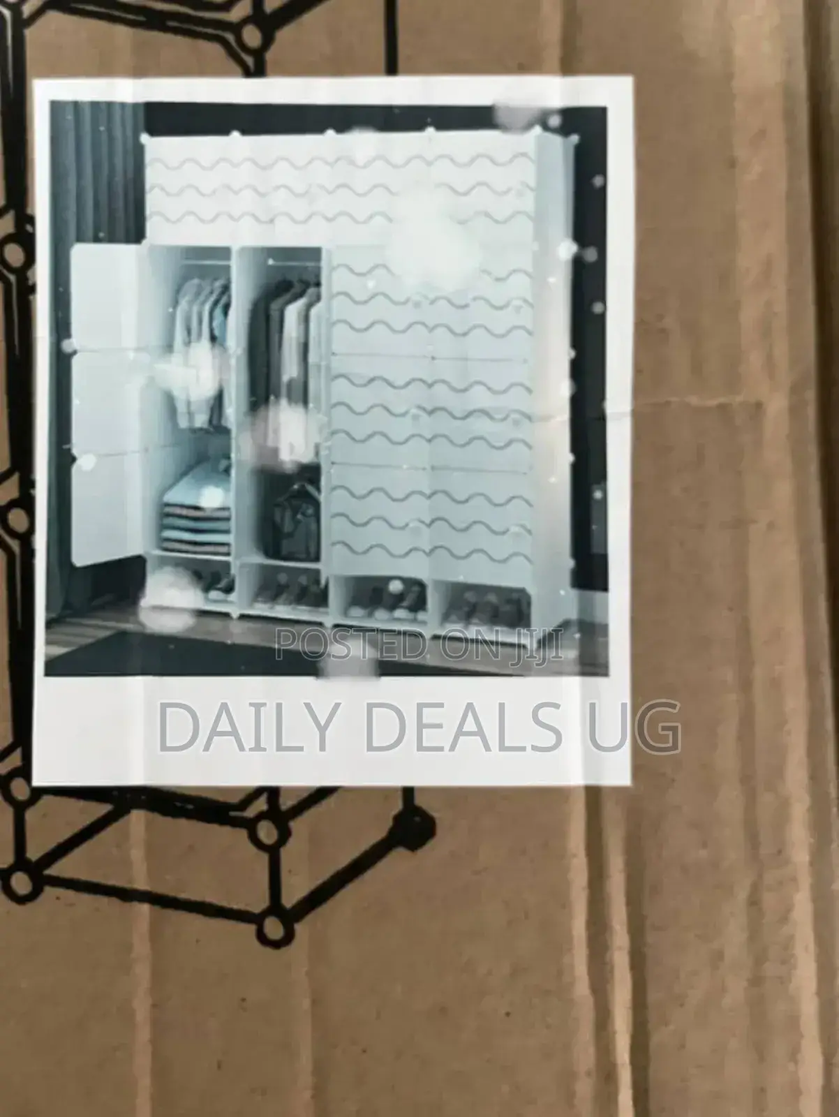 Black Plastic Storage Wardrobe