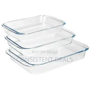 Rectangular Glass Bakeware Dishes Microwave Bowls Set