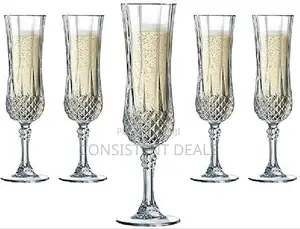 6pcs Diamond Champagne Flute Wine Glasses