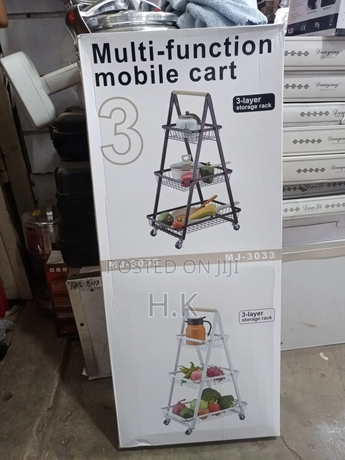 3-Layer Multi-Function Mobile Cart or Storage Rack