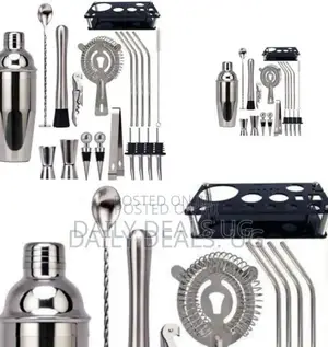 Sliver 12pcs Cocktail Shaker Bottle Set