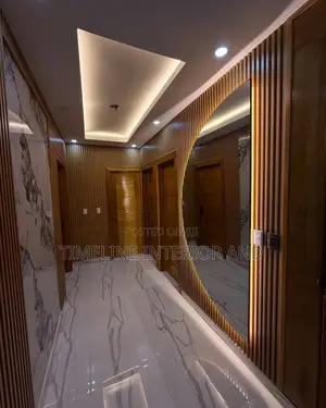 Gypsum Ceilings Featuring Fluted Panels on the Wall