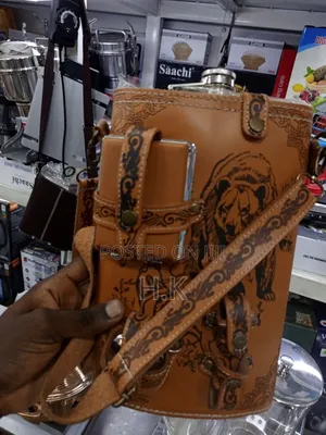 Leather Flask Set