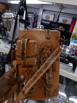 Leather Flask Set