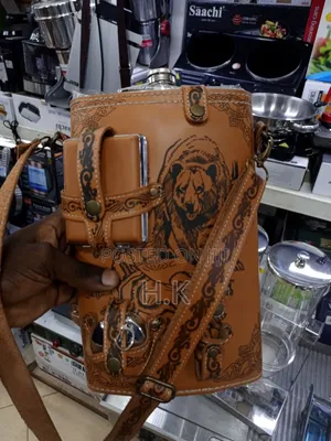 Leather Flask Set
