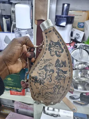 1500ML Animal Pattern Horn Shape Hip Flasks Set
