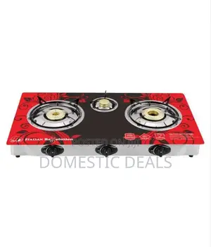 3 Burner Tempered Glass Gas Stove