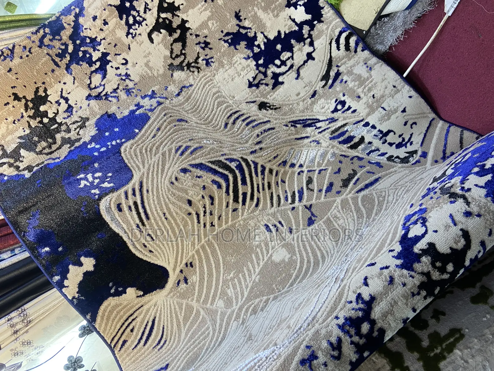Viva Carpet With Blue Designs