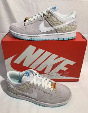 Grey Suede Nike SB Dunk Low SE Barber Shop Low Sneakers