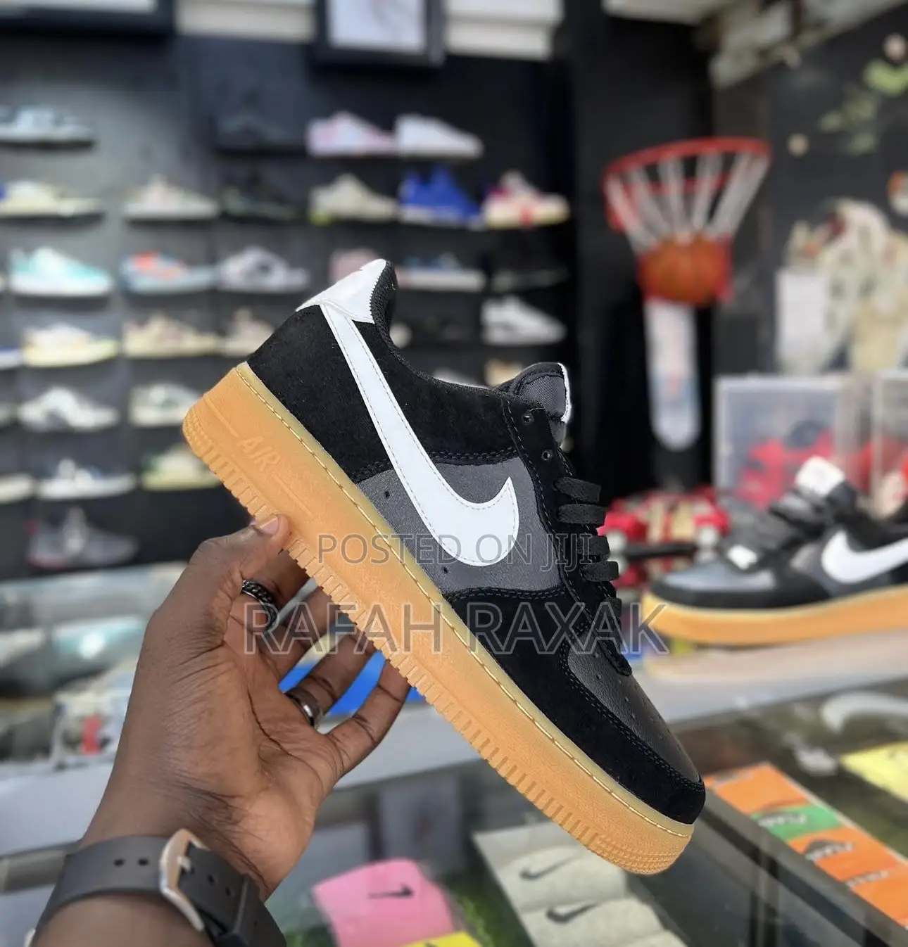 Original Nike Air Force 1 07 LV8 Black/Gum Sneaker