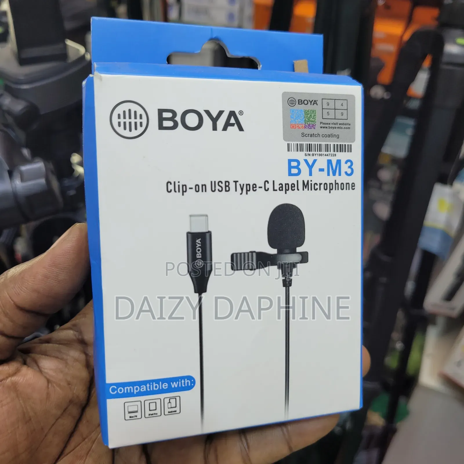 Type-C Boya Mini Microphone/ Boya Lapel Wired Microphone