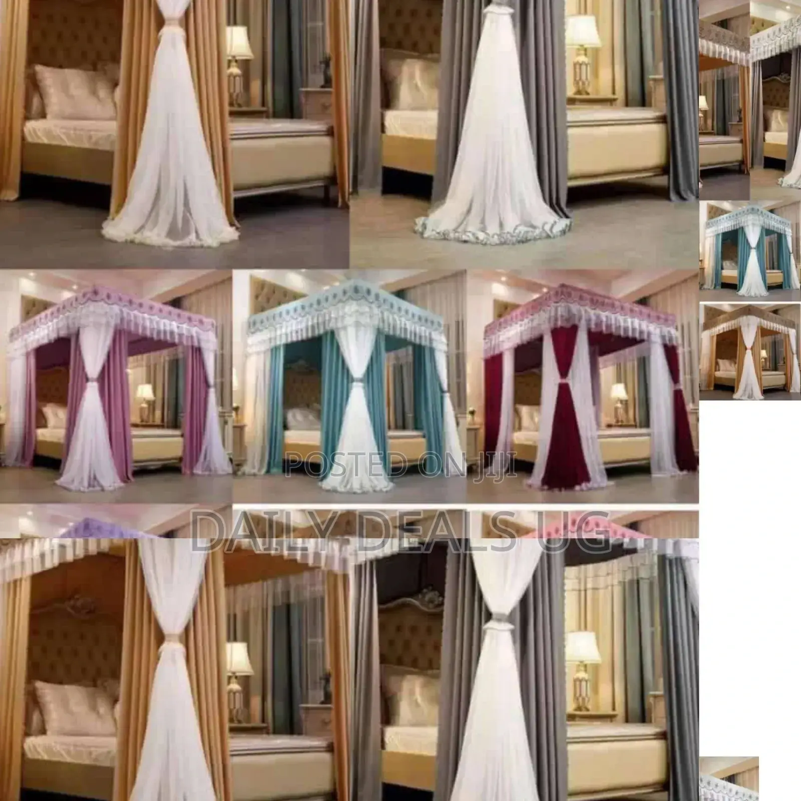4 Stand Mosquito Net With Curtain