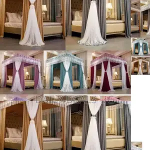 4 Stand Mosquito Net With Curtain