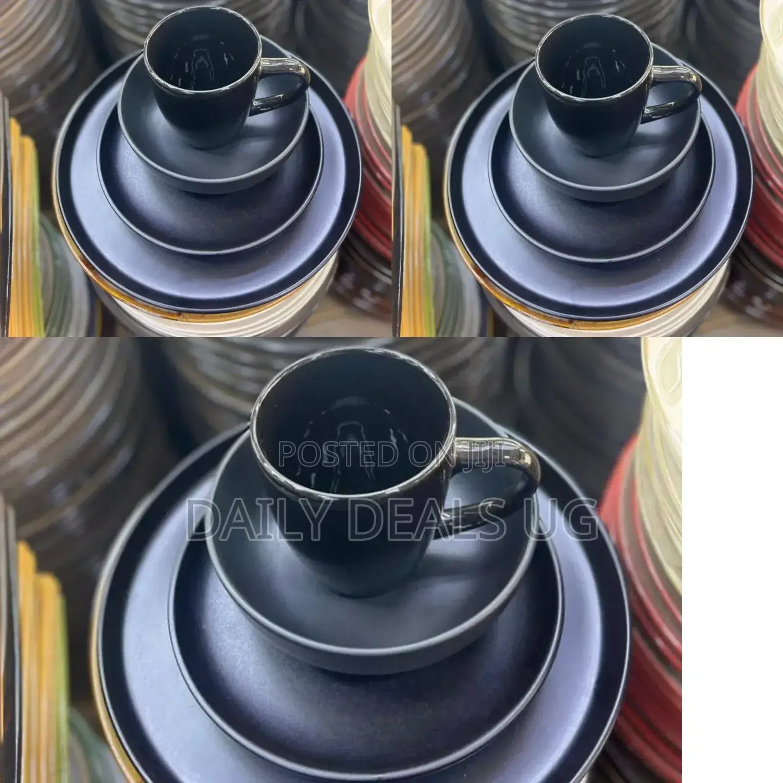 Black Ceramic Dinner Set