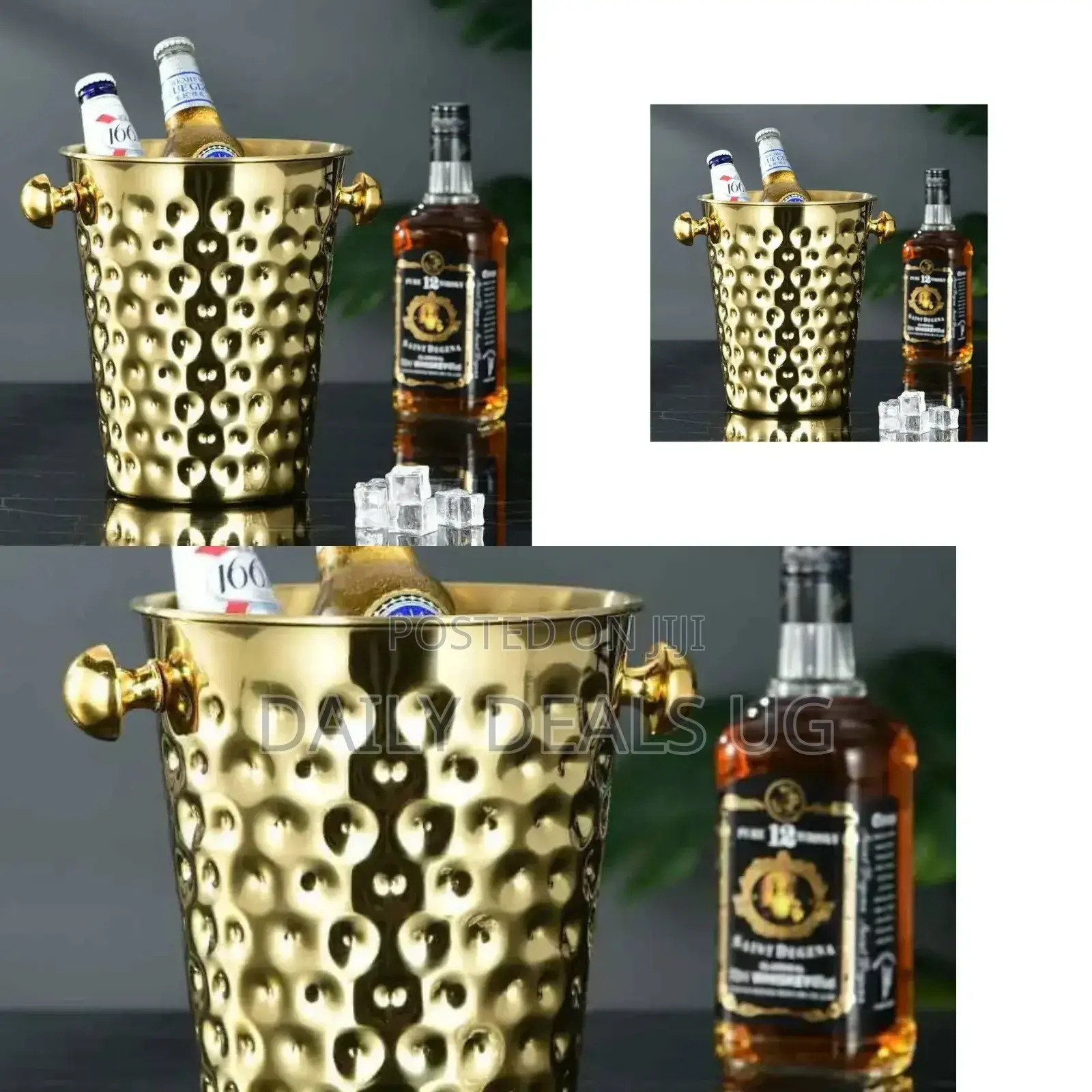 Stainless Gold Ice Cube Bucket