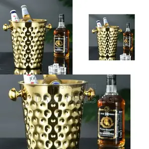 Stainless Gold Ice Cube Bucket