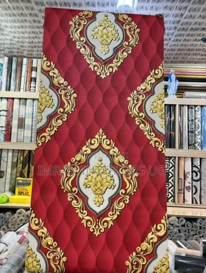Red Designed Wallpapers Wall Stickers Used in Home and Shops