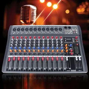 12 Channels Live Audio Mixer Bluetooth USB DJ Sound Mixing