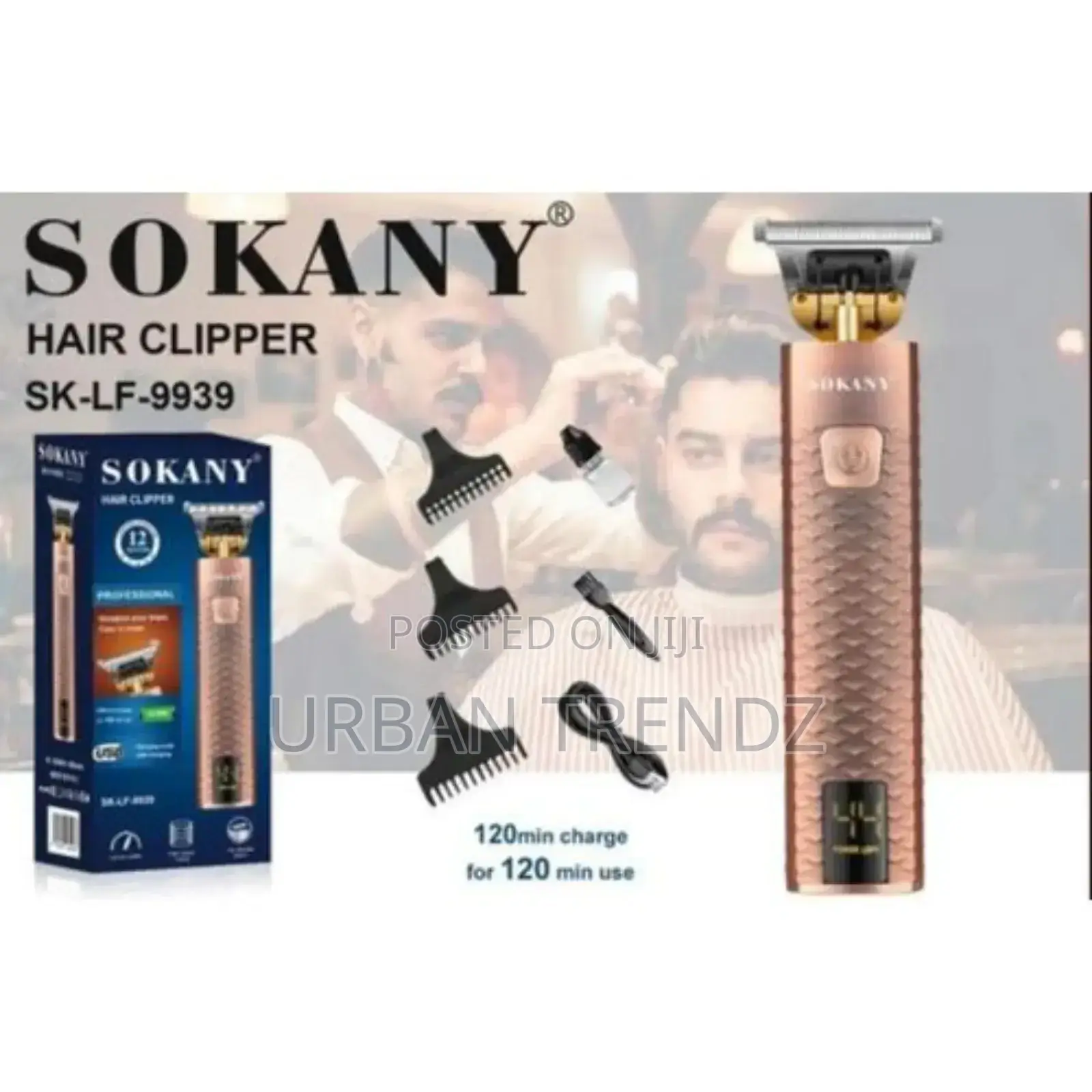 Sokany Rechargeable Hair Trimmer With Stainless Steel Blades