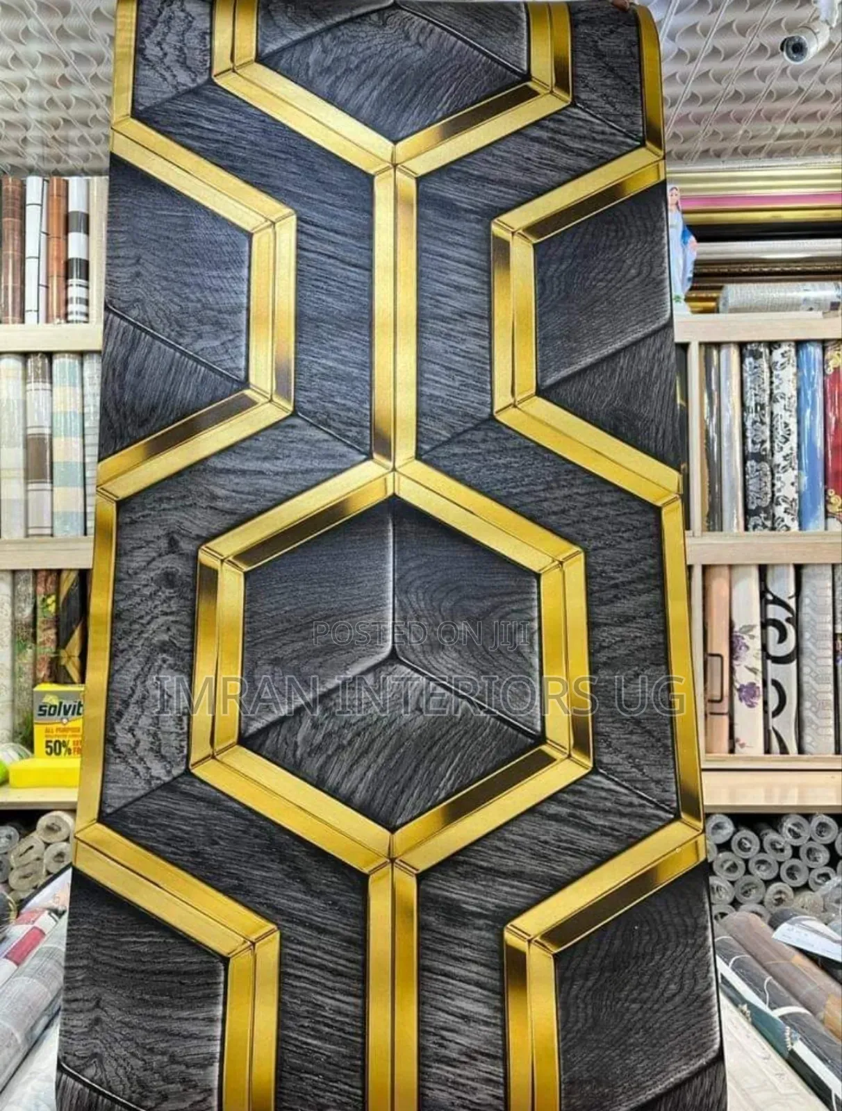 Gold Plus Some Black Wall Stickers Per Square Meter.