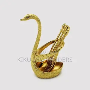 Swan Gold Spoon Holder