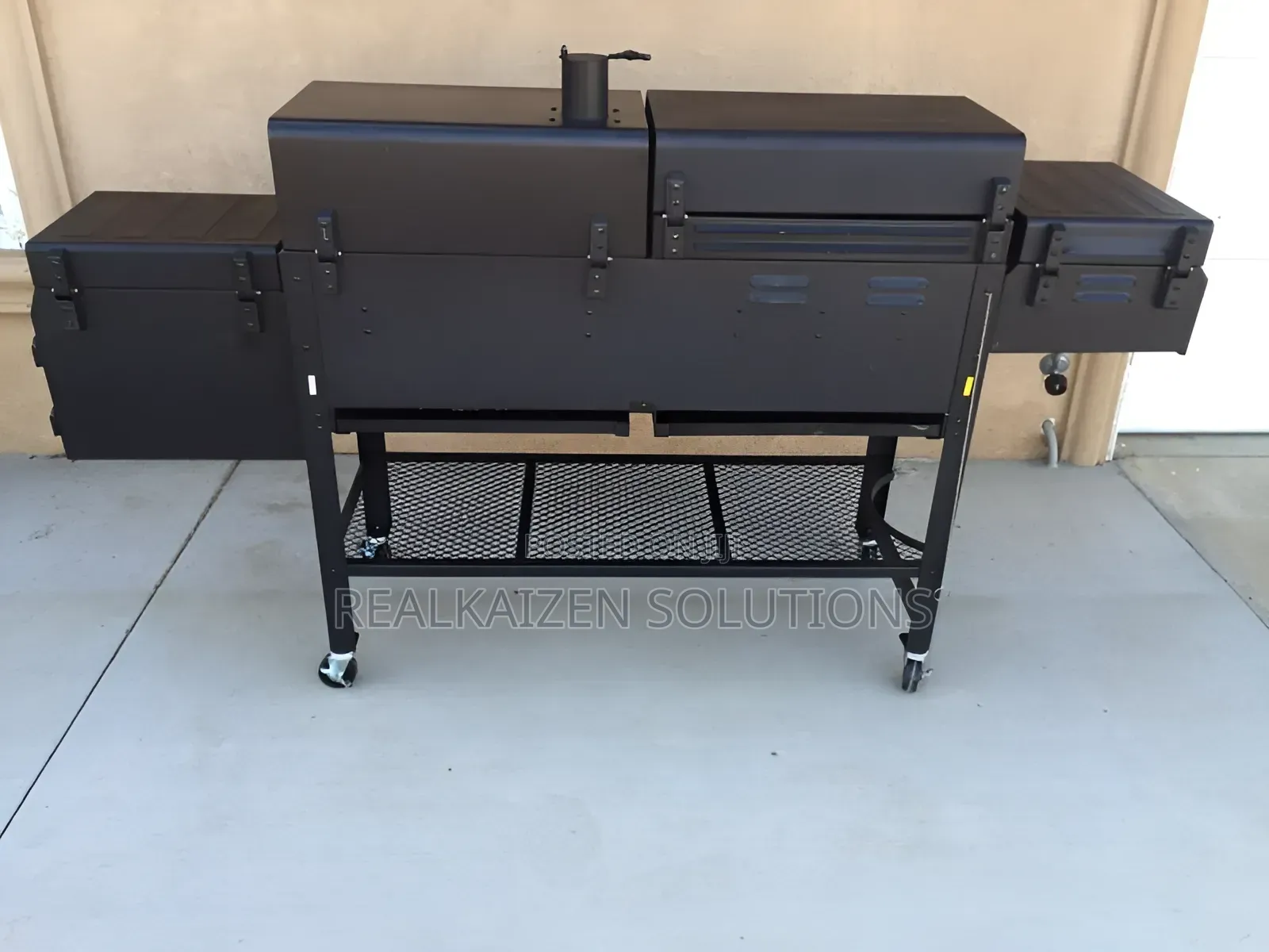 Ultimate Gas and Charcoal Outdoor BBQ Grill With Firebox