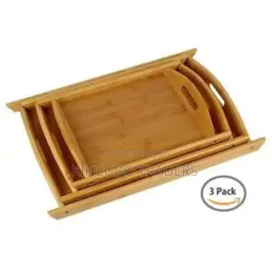 3pcs Portable Wooden Trays