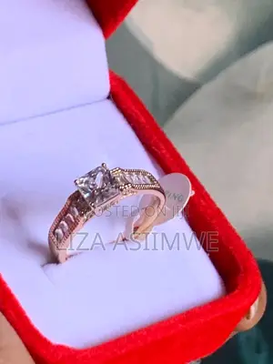 Princess Cluster Rose Gold Engagement Ring
