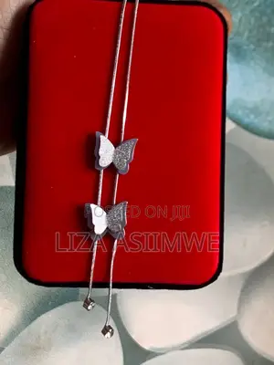 2 Layer Silver Butterfly Necklace
