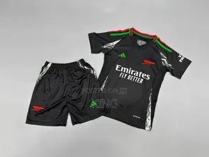 Vbye Arsenal Black Kids Football Kit