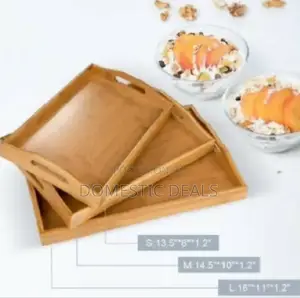 3pcs Wooden Serving Trays