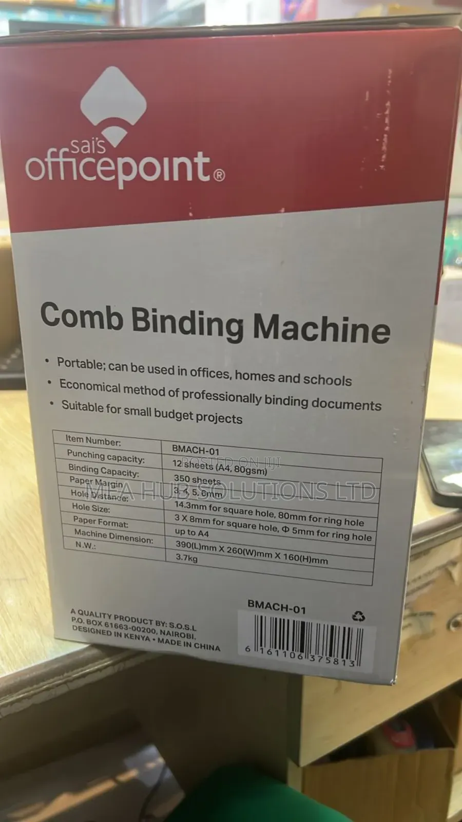 Office Point Comb Binding Machine
