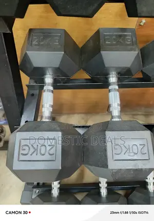 20kg Pair of Hex Dumbells