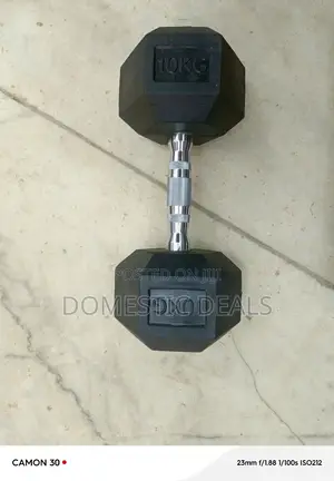 1pc of 10kg Hex Dumbells