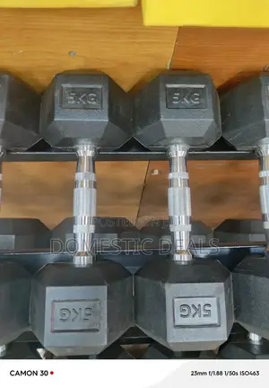 5kg Pair Hex Dumbells
