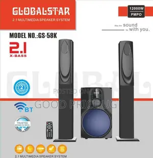 Global Star Speaker System 2.1 X-Bass