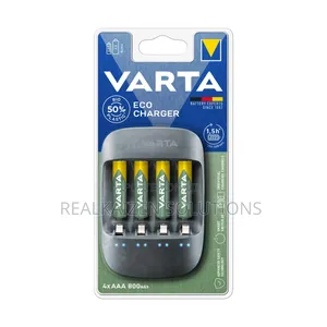 VARTA Eco Battery Charger With 4 Rechargeable Batteries
