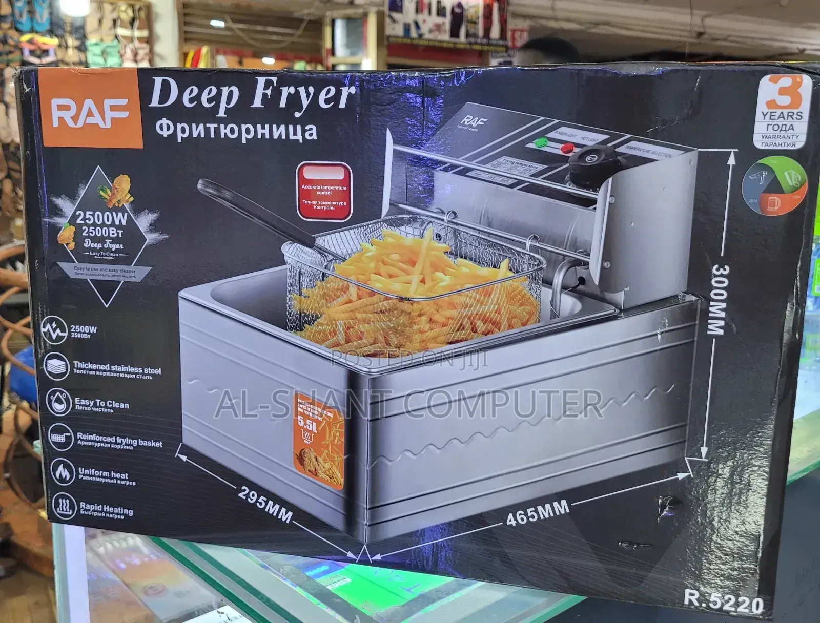 Raf Deep Fryer Stainless/ 5.5L Electric Deep Fryer