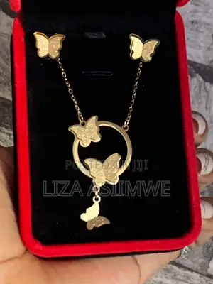 Butterfly Necklace With Its Earpins