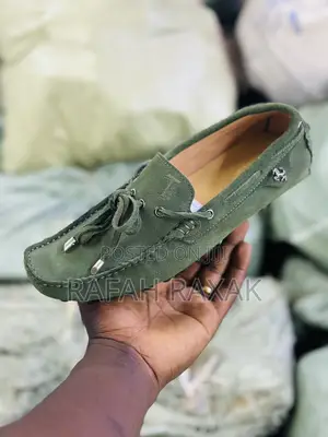 Original Army Green Suede Tod’S Moccasins