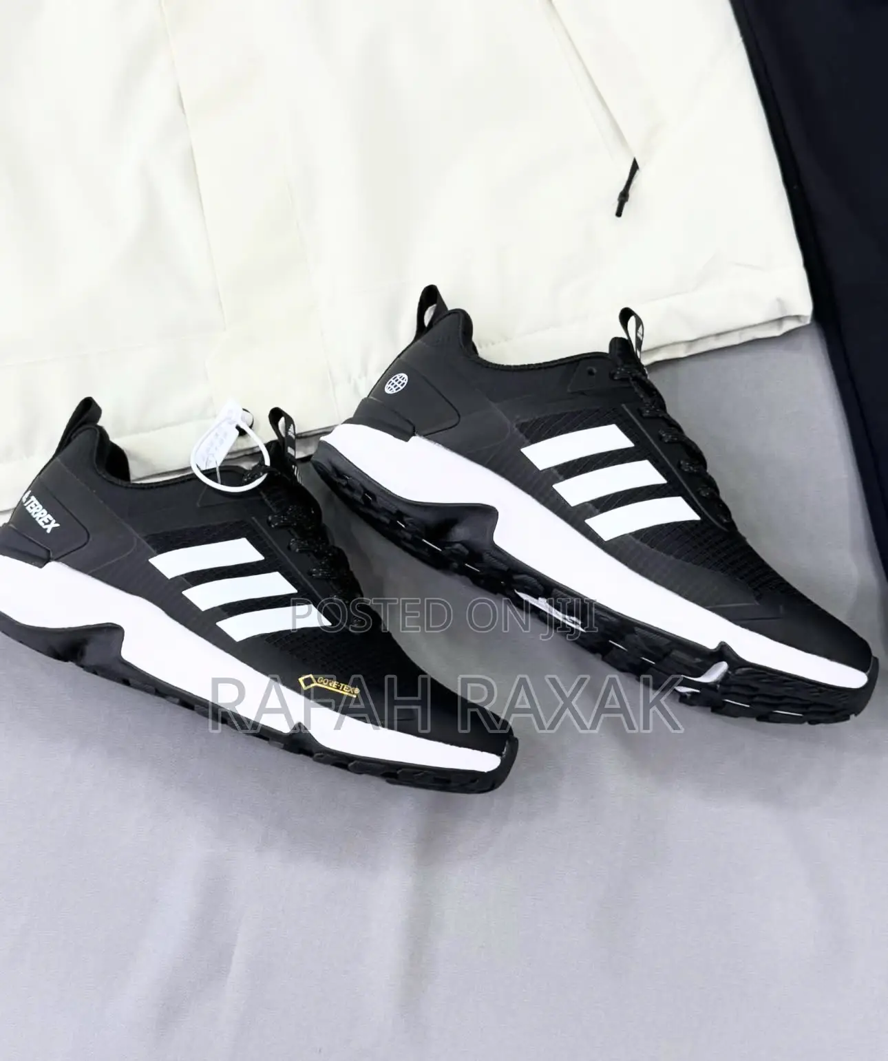 Black/White Adidas Terrex Swift R3 GXT Hike Running Sneakers