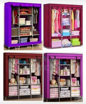 3 Colour Wooden Frame Wardrobe