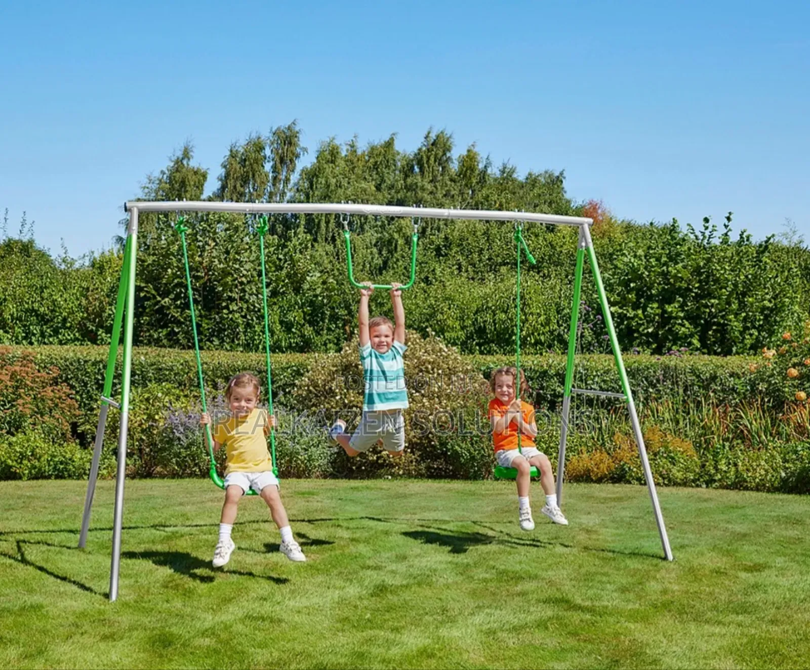 UK SPORTSPOWER Swing Monkey Bar Button Play Activity Set