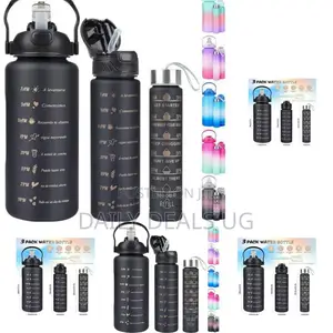 Black Water Bottle Set