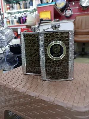 Stainless Steel Hip Flask Ask With a Soviet/Ussr Design.