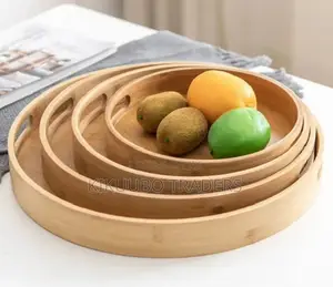 4pcs Bamboo Wooden Serving Trays